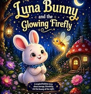Luna Bunny and the Glowing Firefly bedtime story book cover