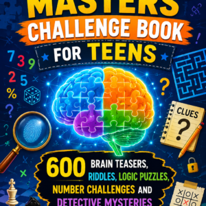 Mind Masters Challenge Book for Teens - 600 Brain Teasers, Riddles, Logic Puzzles, Number Challenges & Detective Mysteries